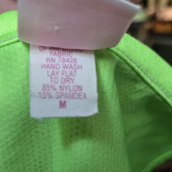 VENUS chartreuse/lime green Sparkly Brazilian cut bikini new no tags SzM/D - Picture 7 of 13